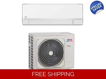 CH 6K-Btu 26.5 SEER Ductless 208-230v Mini Split H-Heat Pump AC (-22°F) (R410a)
